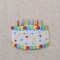 White Confetti Shimmery Birthday Cake with Candles - Embroidered, Iron on Patch